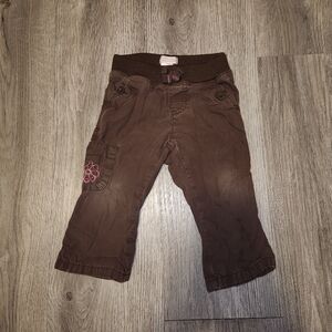 Old Navy Brown Cargo Pants | Y2K | Embroidered | 12-18M